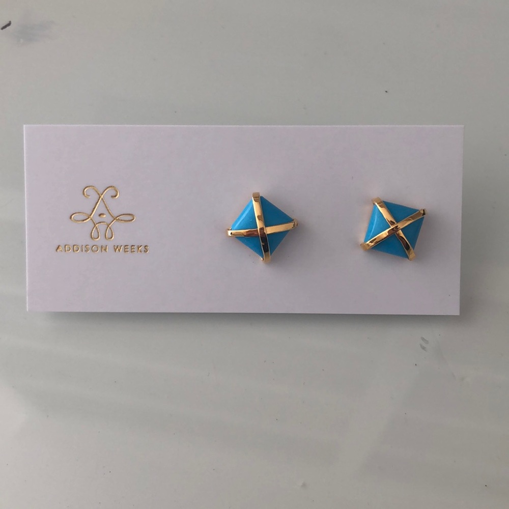 Addison Weeks, Martin Studs, Blue Turquoise